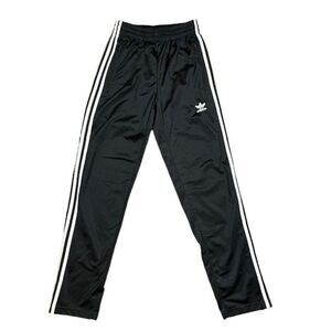Adidas Primeblue 3 Stripe Track Pants Black with White Zip Leg Pocket Women's XS
